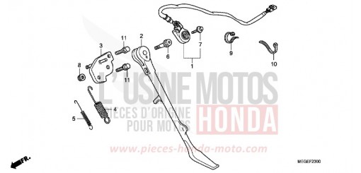 BEQUILLE LATERALE VT750CSA de 2010